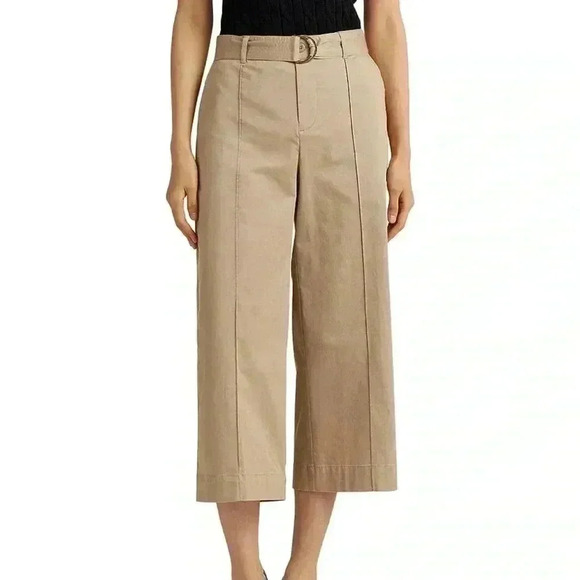 Ralph Lauren Women's Micro Sanded Twill
Belted Wide Leg Pants Brown Size 18W - Picture 15 of 16